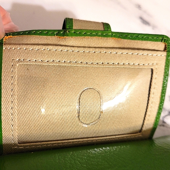 HOBO Int'l Lime Green 'Clio' Leather Wallet - Picture 5 of 9